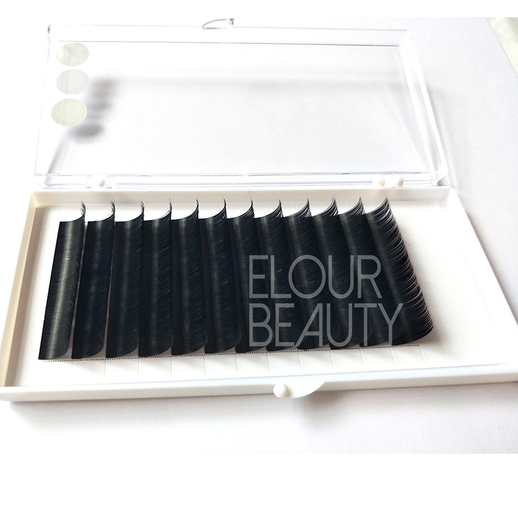 Split tip ellipse Flat Eyelash Extension  super soft China ED124